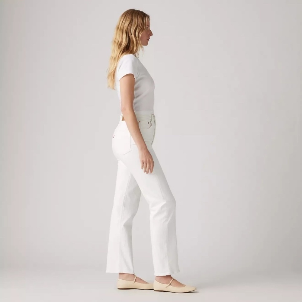 LEVI'S Premium Ribcage Straight Ankle Women’s Jeans in White Size W28 L27**